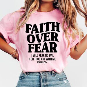 Faith Over Fear Vintage Style Christian Jesus Shirt Unisex Handmade